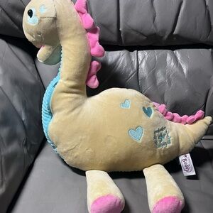 Scentsy Plush Dinosaur - Tan with Pink and Blue Accents